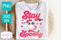 Stay spooky sublimation PNG | Pink Halloween sublimation PNG Product Image 2