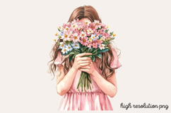 Watercolor Spring Garden Clipart Bundle PNG Product Image 17