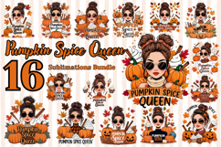 Pumpkin Spice Queen Fall Sublimation, Cozy Fall Sublimation Product Image 1