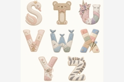 Soft Patchwork Baby Alphabet PNG Bundle Product Image 4