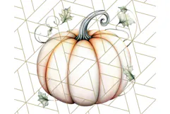 Fall Pumpkin Clipart PNG, Autumn Pumpkins, Jewel Tones Png Product Image 3