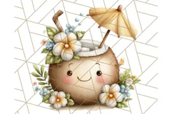 Fruit Doodles Clipart, Cute Cartoon Fruit PNG, Kawaii Food Product Image 3