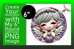 Creative Circle PNG Keychain Artwork , 3D Cupid Product Image 1