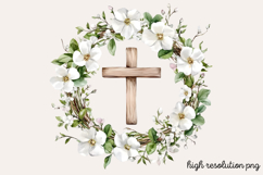 Christian Easter Watercolor Clipart PNG Product Image 1