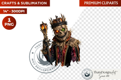Gothic Halloween Harvest Character PNG Clipart sublimation Product Image 1
