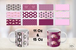 12 Shabby Chic Flowers Mug Sublimation PNG Bundle, Mug Wrap Product Image 2
