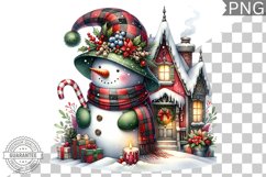 Christmas Snowman Sublimation - Clipart PNG Design Product Image 1
