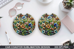Car Coaster Sublimation| Valentine Coaster PNG Product Image 1