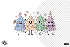 Cartoonish Christmas Trees Clipart Product Image 1