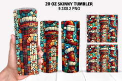 Christmas Skinny Tumbler 20oz Wrap Design, Christmas Tumbler Product Image 1