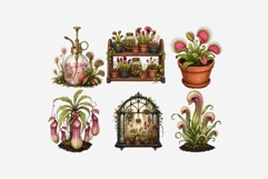 Carnivorous Plant Greenhouse Clipart | Venus Flytrap PNG Product Image 10