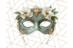Vintage Garden Masquerade Floral Eye Mask PNG Clipart Product Image 3