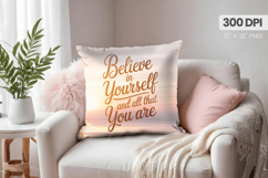 Inspirational Quotes Pillow PNG Motivational PNG Sublimation Product Image 1