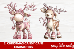Christmas Candy Cane Characters Clipart Product Image 1