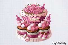 Baby Girl Desserts Clipart PNG Product Image 1