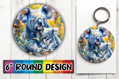 Radiant Sublimation Circle Keychain Creations Product Image 1