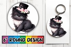 Lovely Cat Sublimation Keychain Product Image 1