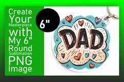 Dad's Watercolor Keepsake Sublimation : Circle, Keychain, Co Product Image 1