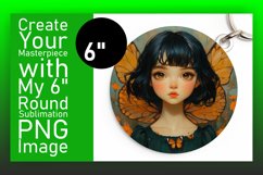 Creative Round Design Keychain Artwork , Fairy Product Image 1
