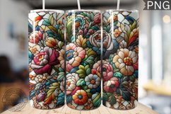 Embroidered Flowers Tumbler Wrap - High Quality 300 Dpi Product Image 1