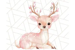 Pastel Pink Fairy Garden Clipart, Enchanted Cottagecore Png Product Image 3