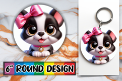 Bright Moments Round Ornaments, 3D Dog Product Image 1