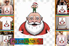 Joyful TSHIRT Gift Ideas PNG, Funny Santa Product Image 1