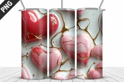 Valentines Love Skinny Tumbler PNG Wrap| Valentines Tumbler Product Image 4