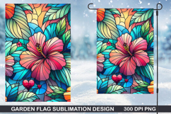 Flowers Garden Flag Sublimation| Flower Garden Flag PNG Product Image 1