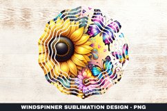 Sunflowers Wind Spinner Sublimation Design Product Image 1
