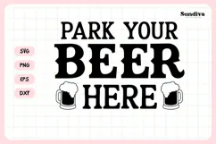 Funny Beer Coaster Quote SVG | Park Your Beer Here Product Image 3