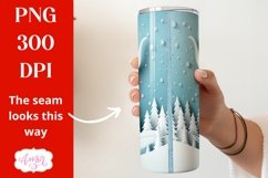 Christmas Highland cow tumbler wrap for sublimation Product Image 2