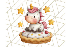 Cute Dessert Unicorn PNG Clipart with Cupcakes &amp; Candies Product Image 3
