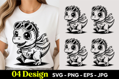 Adventurer Dino SVG PNG Product Image 1