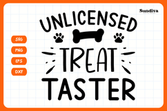 Funny Halloween Dog Bandana Quote SVG | Treat Taster Product Image 3