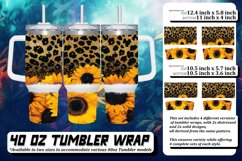 Gleaming Floral Leopard Tumbler Design 40oz Product Image 1