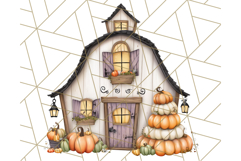 Halloween Cottagecore Barn PNG Clipart, Fall Style Product Image 3