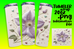 Personalized 20oz Artwork for Gifts , 3D Flower Product Image 1