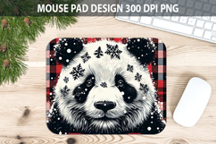 Christmas Panda Mouse Pad Sublimation - Animal PNG Design Product Image 1