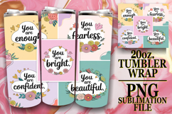 Radiant joy 20oz tumbler wrap, Quote Product Image 1