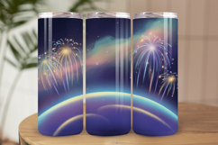 Festive Happy New Year Tumbler Wrap 2026: 20oz Skinny Tumble Product Image 1