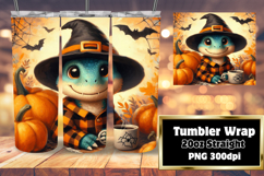 Customizable 20oz Tumbler File , Halloween Dino Product Image 1