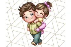 Father's Day Clipart PNG, Funny Dad Cartoon Clip Art Product Image 3