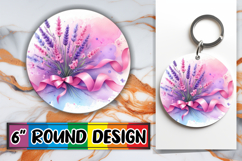 Cheerful Coaster Round Design PNG, Flowers Product Image 1