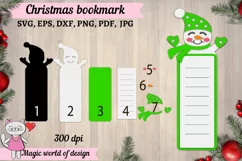 Christmas Snowman boy bookmark Template svg, paper cut svg Product Image 4