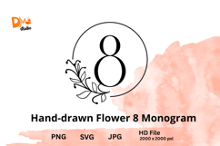 Hand-drawn Flower Monogram Product Image 1