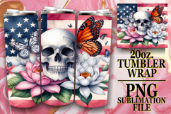 Sweet vibes 20oz tumbler wrap, Skull USA Product Image 1