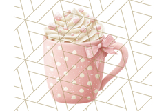 Christmas Coffee Mugs Clipart PNG Festive Cups Product Image 3