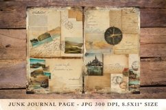 Printable Junk Journal Pages postcard travel 4 Product Image 1