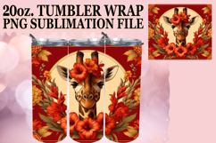 Joyful Whispers 20oz tumbler wrap, Giraffe Product Image 1